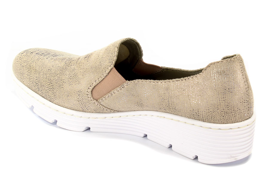 Półbuty Rieker 587B0-62 Beige