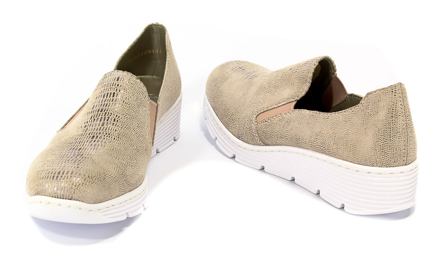 Półbuty Rieker 587B0-62 Beige