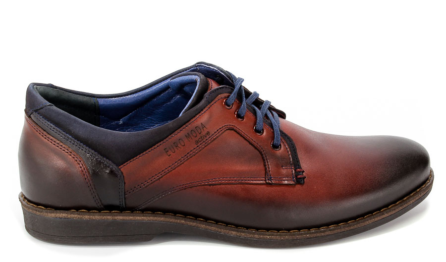 Półbuty Euro moda Nko 1643 Bordo