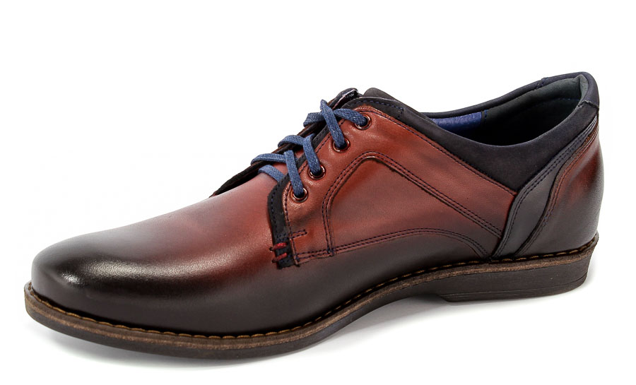 Półbuty Euro moda Nko 1643 Bordo