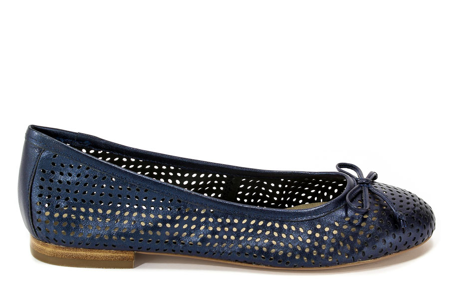 Baleriny Letnie Caprice 9-22109-20 807 Navy Perlato