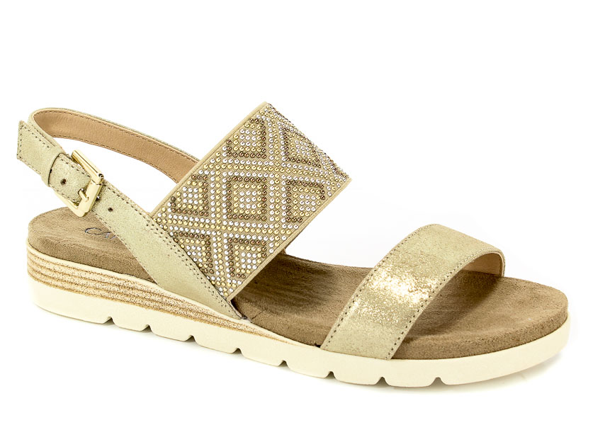 Sandały Caprice 9-28604-20 970 Lt Gold Multi