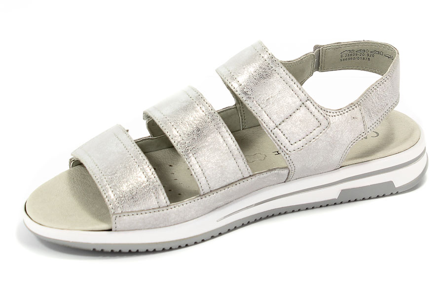 Sandały Caprice 9-28609-20 920 Silver Metal