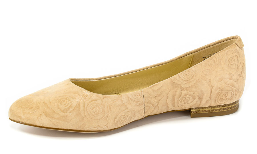 Baleriny Caprice 9-22107-20 412 Beige Roses
