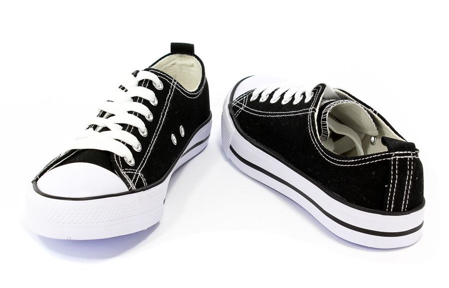 Trampki American LH-17-DLSN-01 Black-1/White