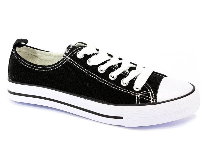 Półbuty American LH-18-DLSN-01 Black-10/White