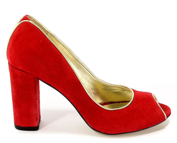 Czółenka Fabio Fabrizi 725 Czerwo Zam