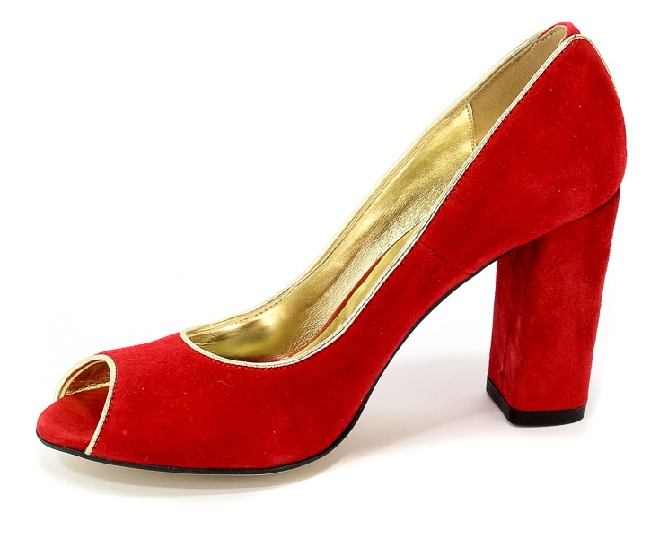 Czółenka Fabio Fabrizi 725 Czerwo Zam