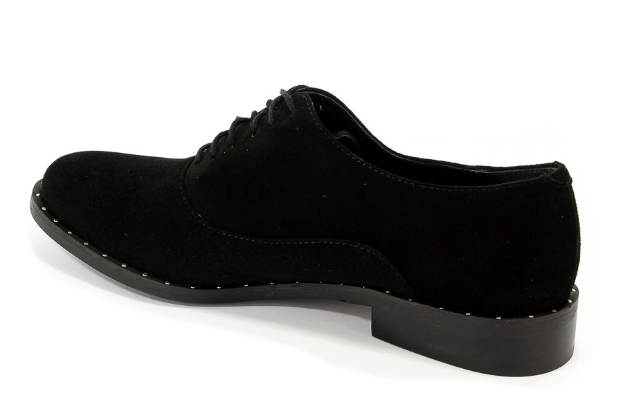 Półbuty Łukasz 3346 14 A Zamsz Czarny