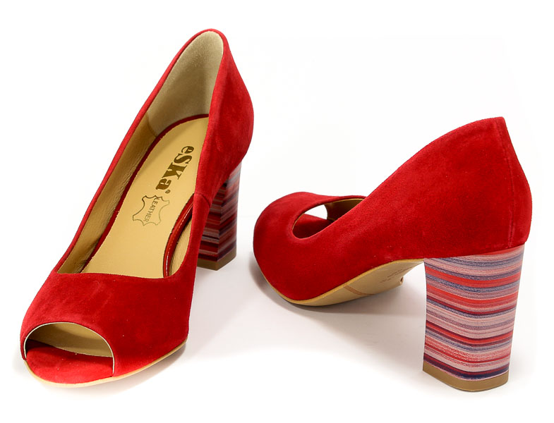 Czółenka Letnie Eska 1456 115 Czerwony