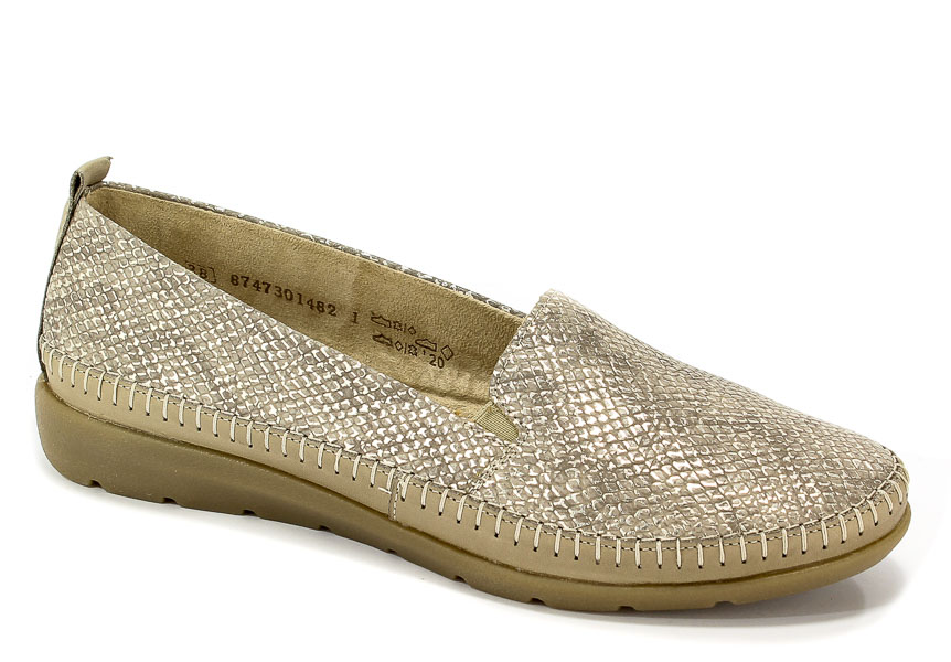 Półbuty Remonte D1902-64 Beige Combi
