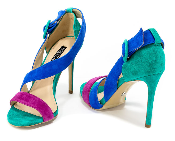 Sandały Sca'viola F-56 Violet Blue Green
