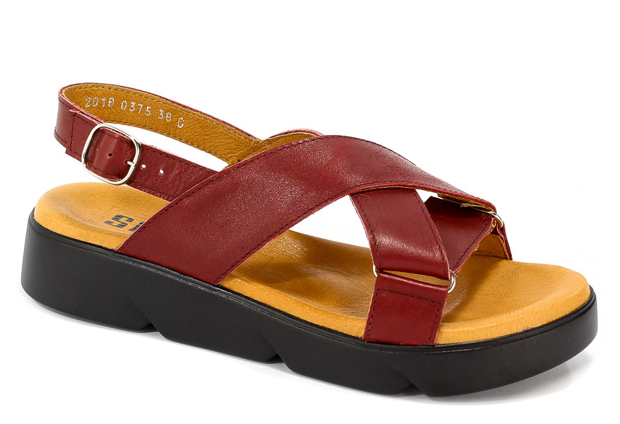 Sandały Simen 0375A Sovage Bordo