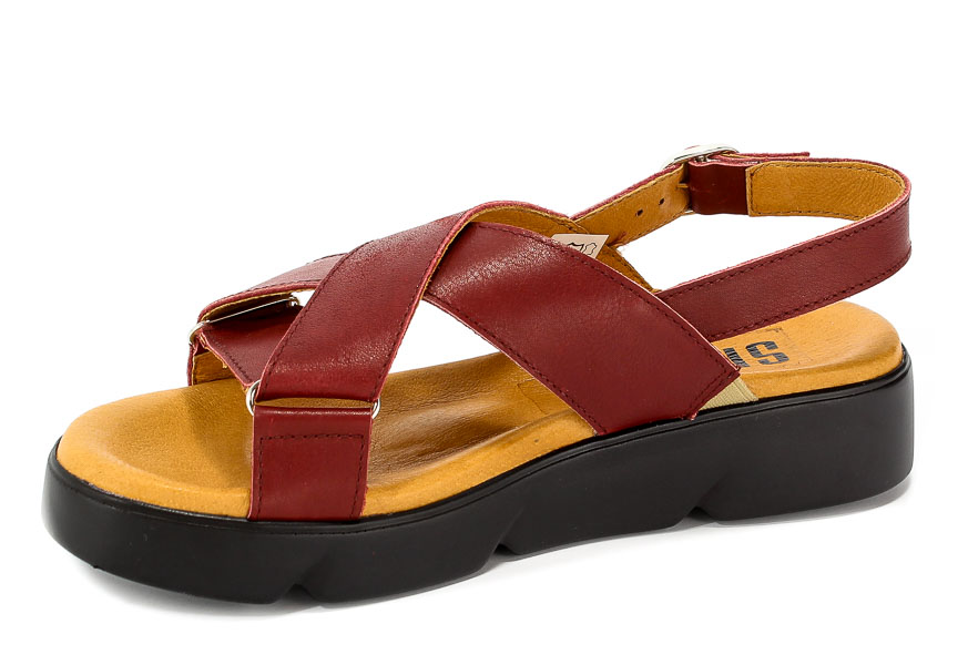 Sandały Simen 0375A Sovage Bordo
