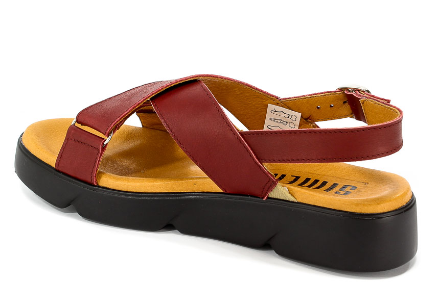 Sandały Simen 0375A Sovage Bordo