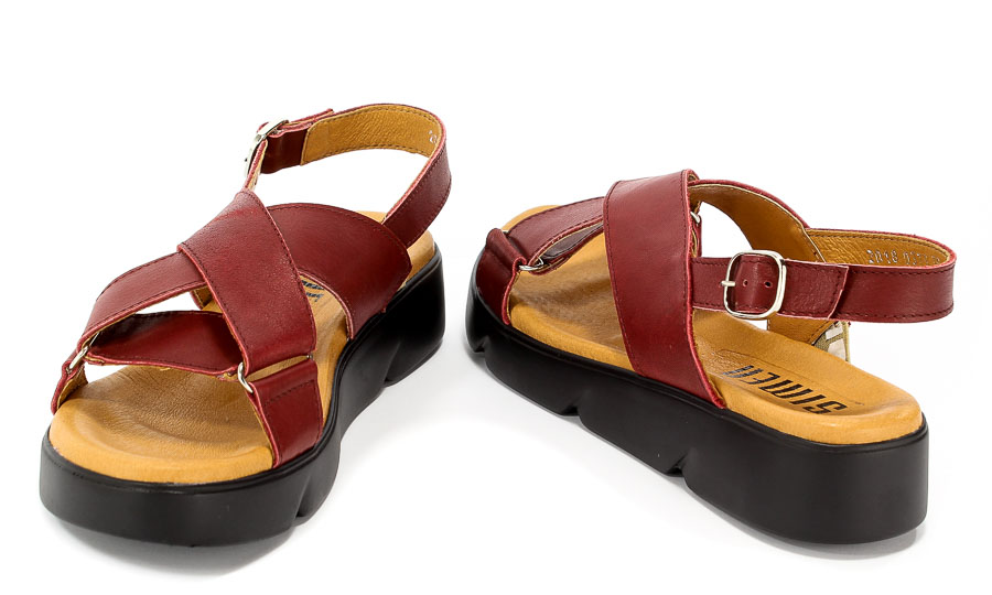 Sandały Simen 0375A Sovage Bordo