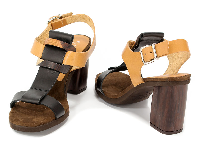 Sandały Hispanitas HV86601 Vachetta-V8-Black Vachetta-V8-Natural