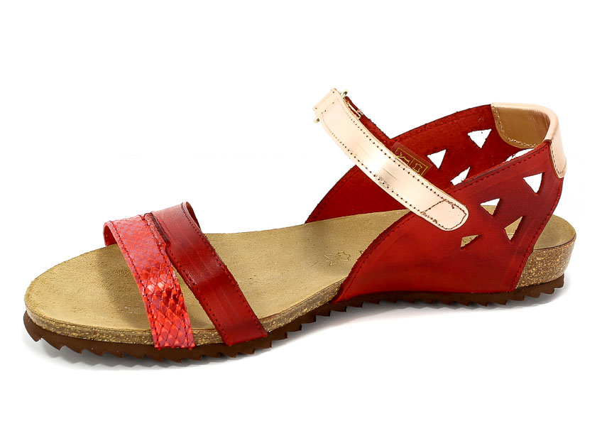Sandały Ana Roman 18300 1 Venere Rosso/2-3-4 Rojo/5-6-7+ Cul Matt Mirror