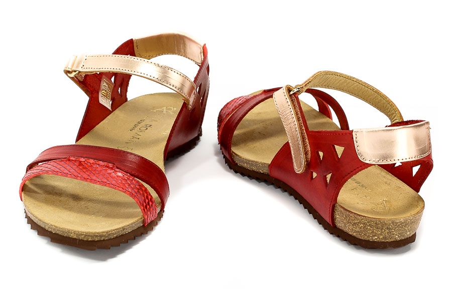 Sandały Ana Roman 18300 1 Venere Rosso/2-3-4 Rojo/5-6-7+ Cul Matt Mirror