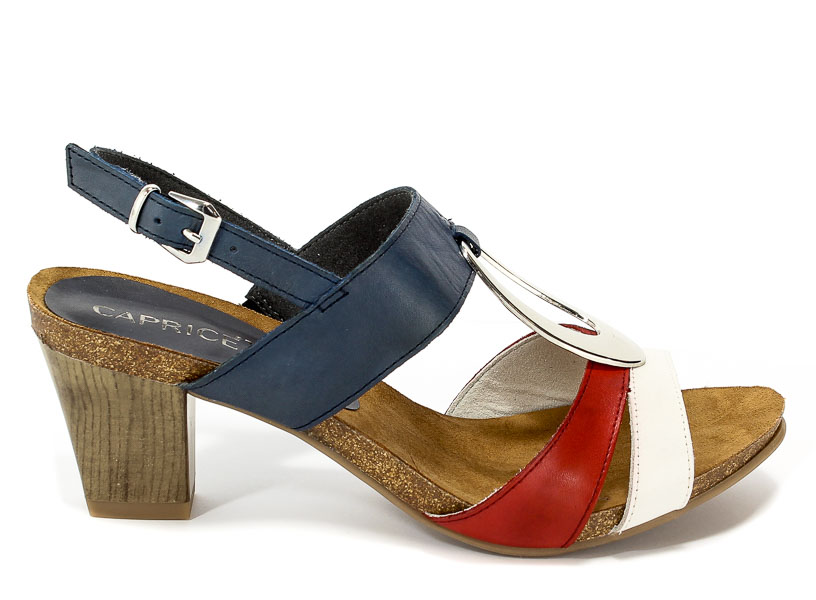 Sandały Caprice 9-28307-20 832 Navy/Red/White
