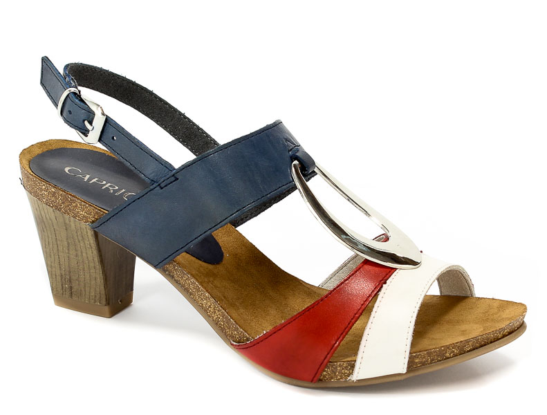 Sandały Caprice 9-28307-20 832 Navy/Red/White