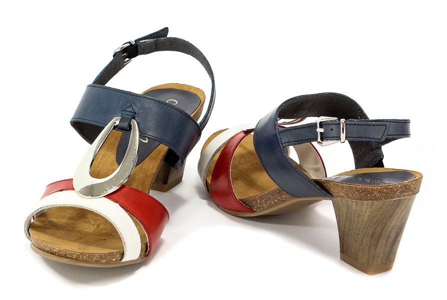 Sandały Caprice 9-28307-20 832 Navy/Red/White