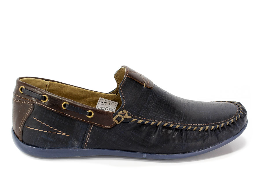 Mokasyny Riko 781 Kratka Blue/Brąz
