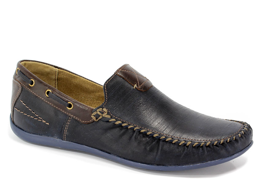 Mokasyny Riko 781 Kratka Blue/Brąz