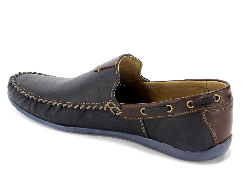 Mokasyny Riko 781 Kratka Blue/Brąz