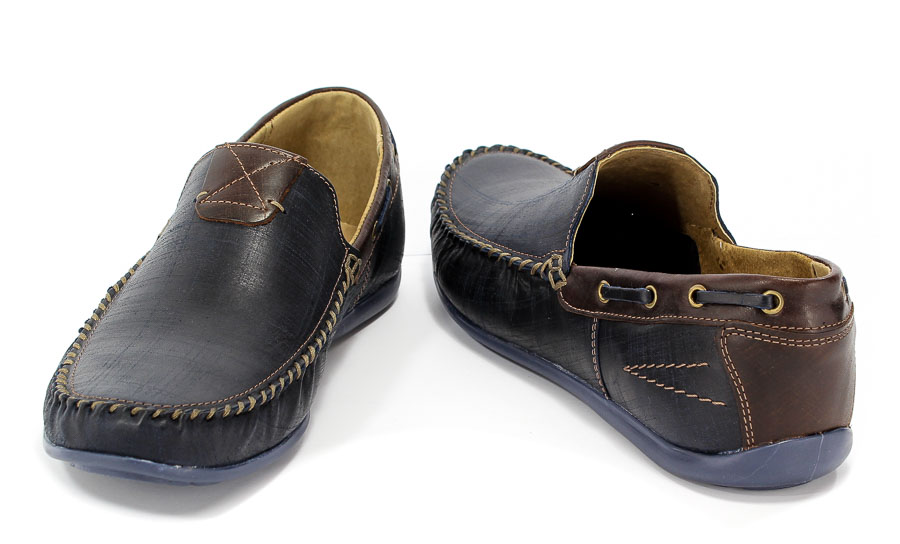 Mokasyny Riko 781 Kratka Blue/Brąz