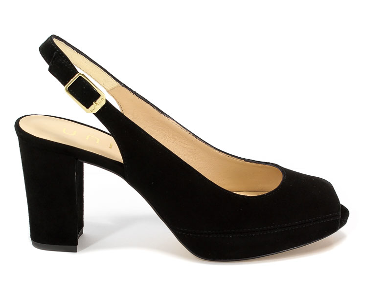 Sandały Unisa Nick 18 Ks Black Kid Suede