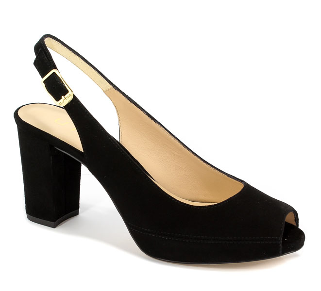 Sandały Unisa Nick 18 Ks Black Kid Suede