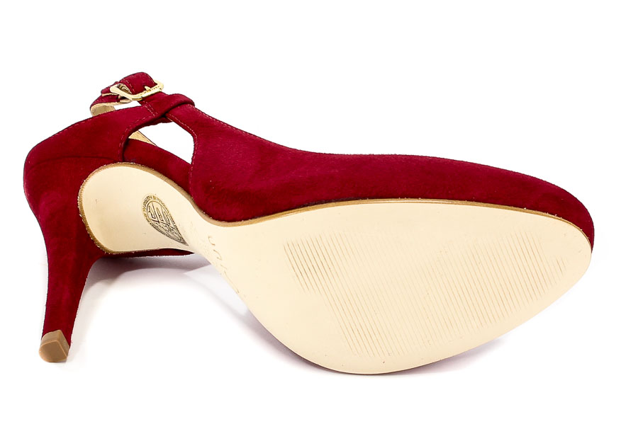 Sandały Unisa Safeo Ks Garnet Kid Suede