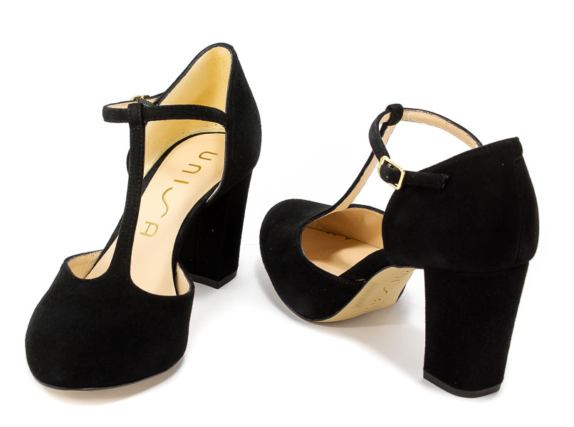 Sandały Unisa Netan 18 Ks Black Kid Suede