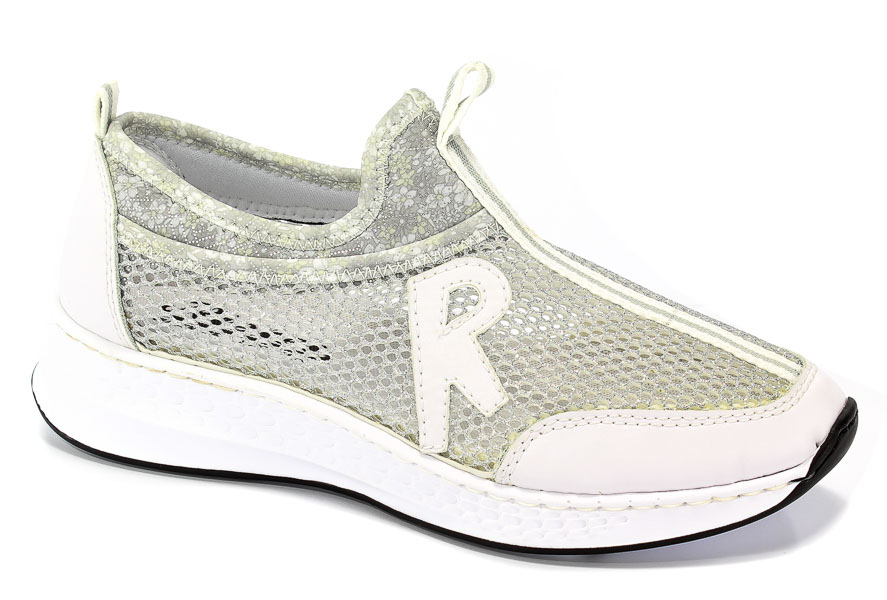Półbuty Letnie Rieker N5654-80 Weiss