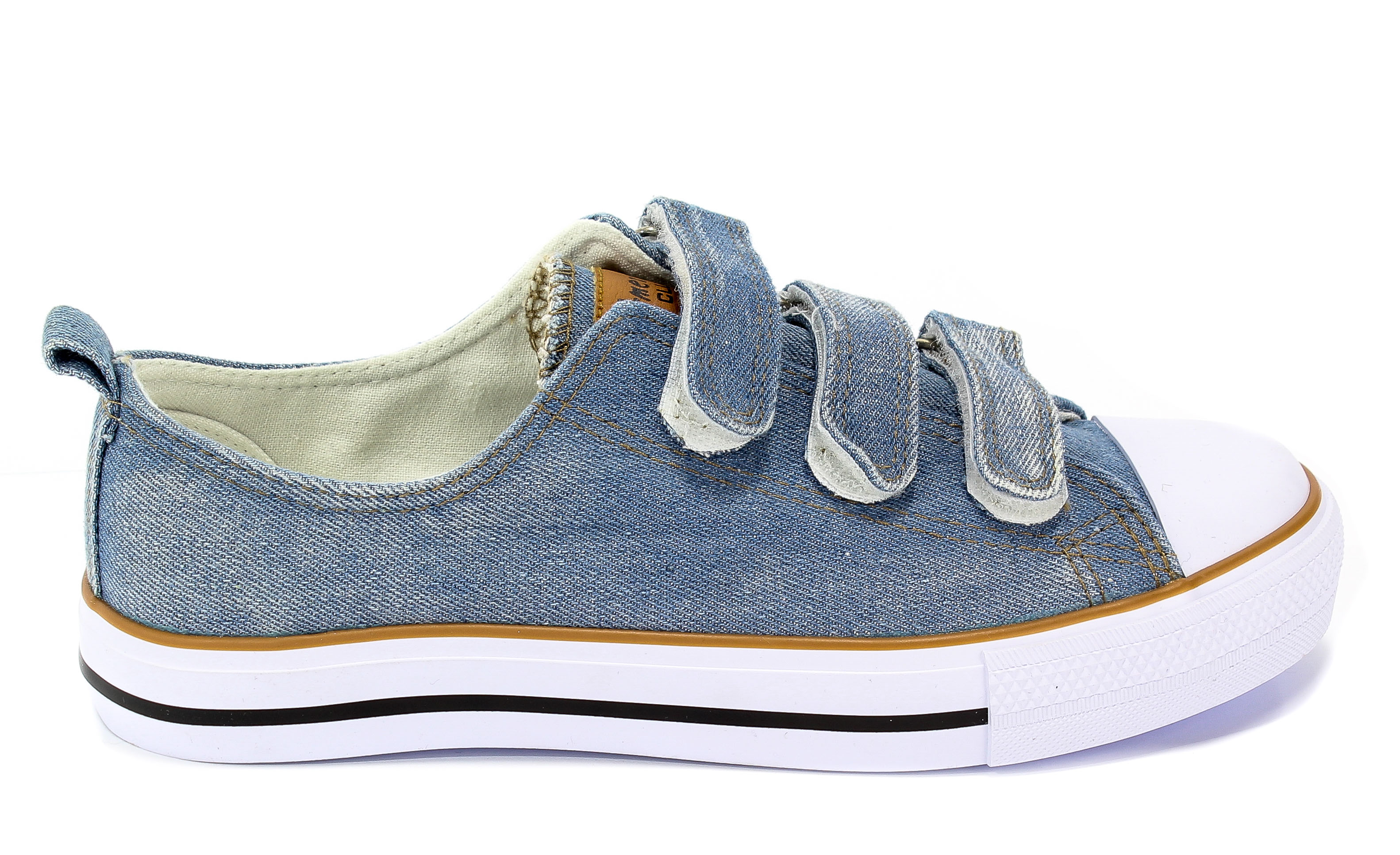 Trampki American LH-18-Dstc-Jeans-3 Dk.Jeans-4/White