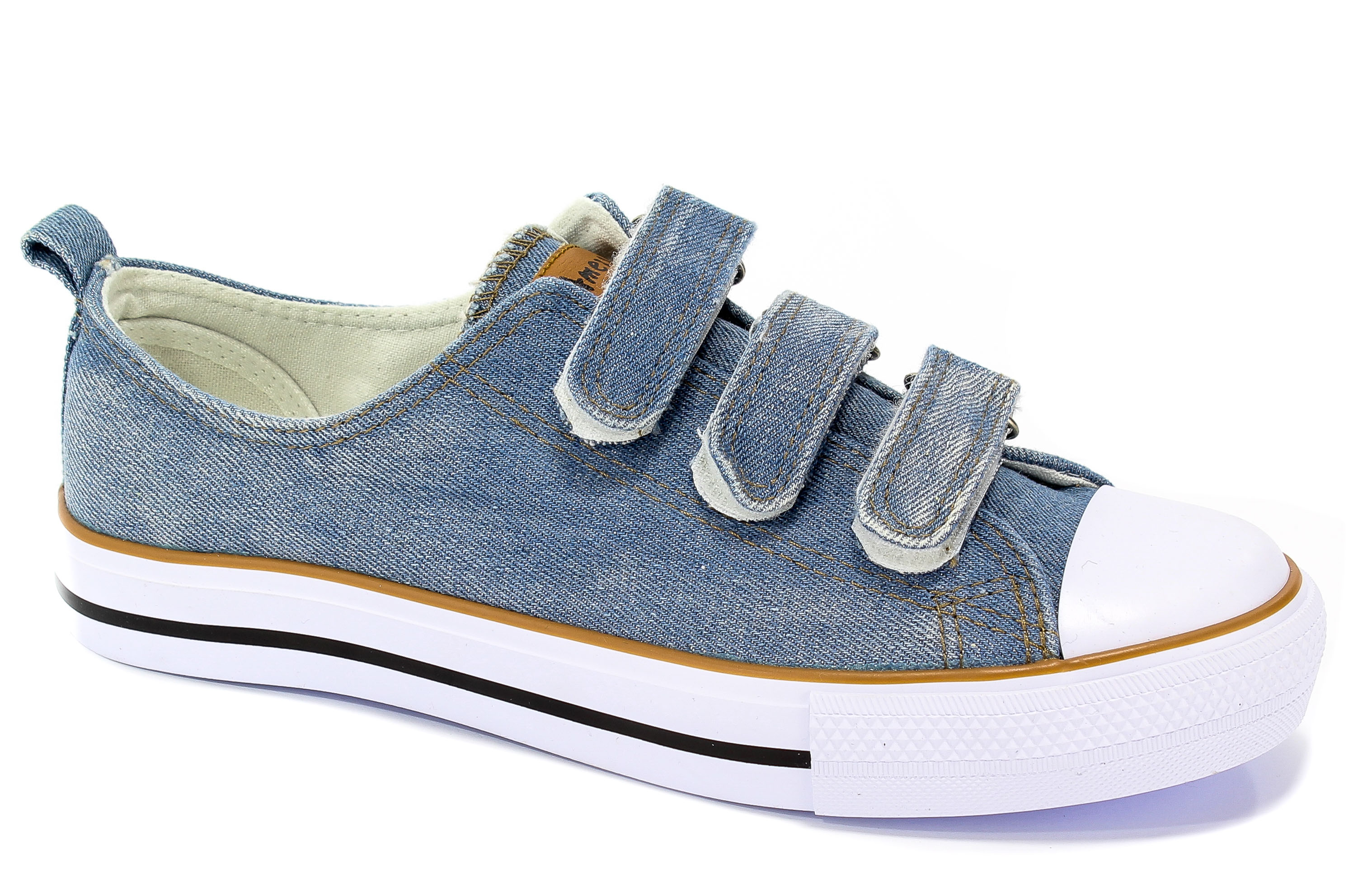 Trampki American LH-18-Dstc-Jeans-3 Dk.Jeans-4/White