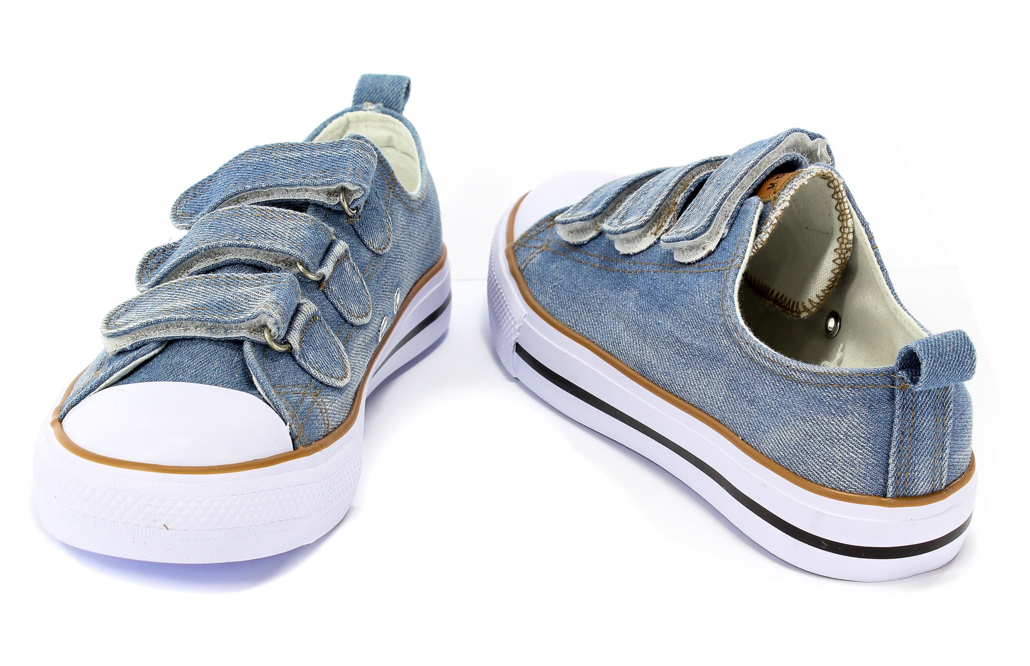Trampki American LH-18-Dstc-Jeans-3 Dk.Jeans-4/White
