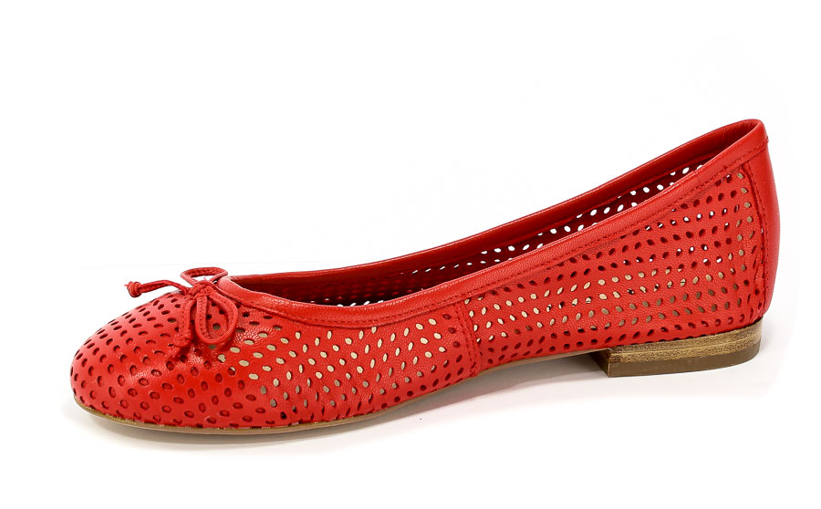 Baleriny Letnie Caprice 9-22109-20 501 Red Nappa