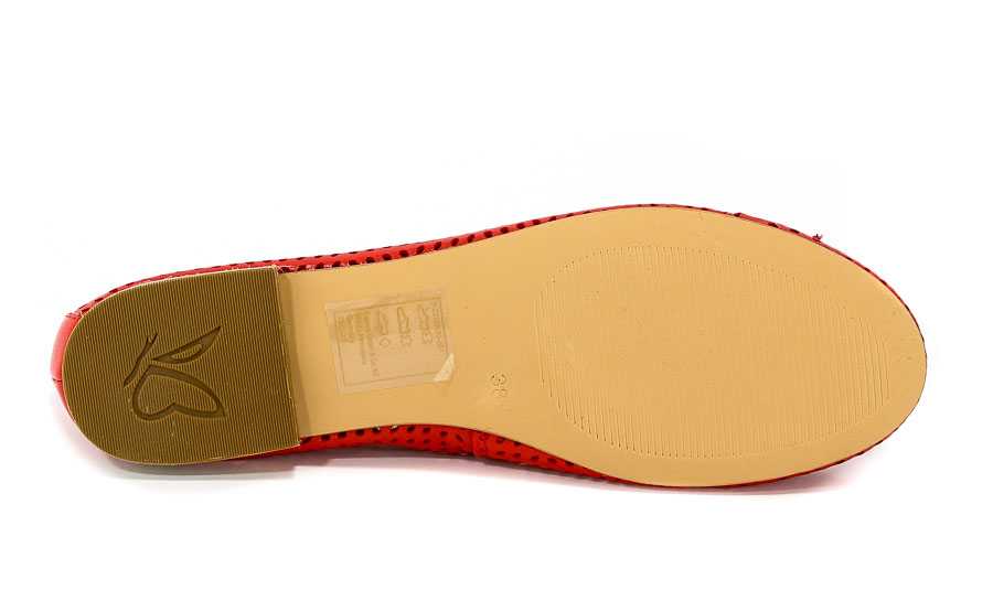 Baleriny Letnie Caprice 9-22109-20 501 Red Nappa