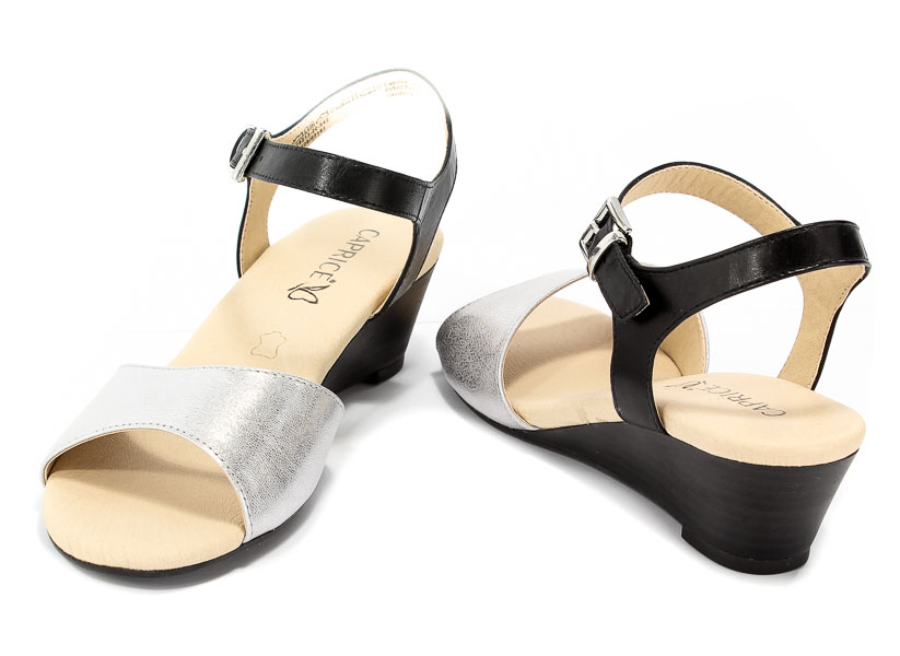 Sandały Caprice 9-28213-20 942 Silver/Black