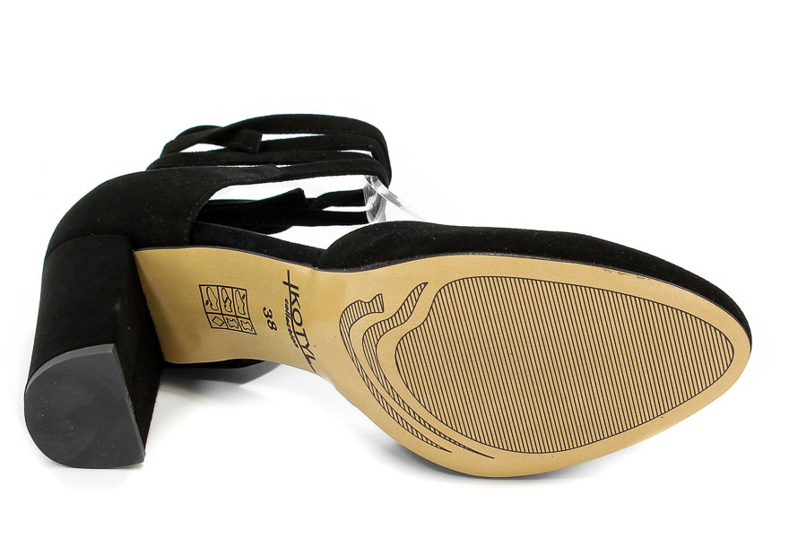 Sandały Kotyl 5911 Czarny Zamsz