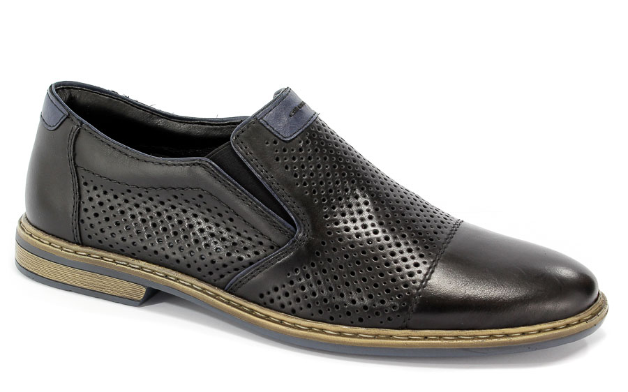 Półbuty Letnie Rieker 13496-01 Black
