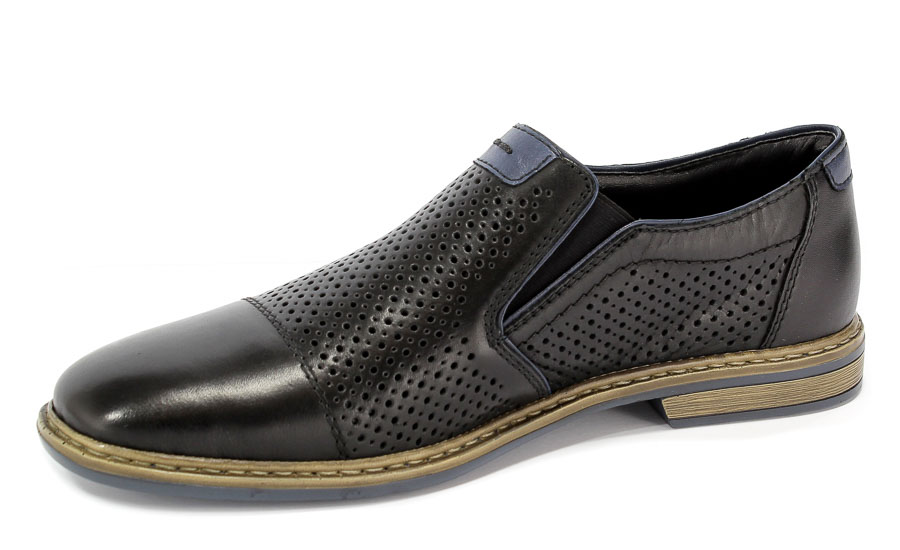 Półbuty Letnie Rieker 13496-01 Black