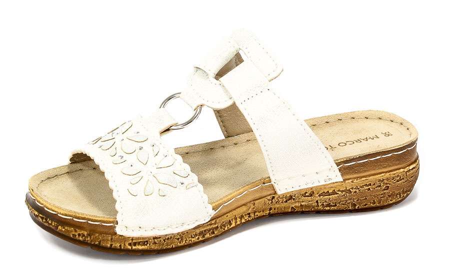 Klapki Marco Tozzi 2-27505-20 125 White Met.Comb