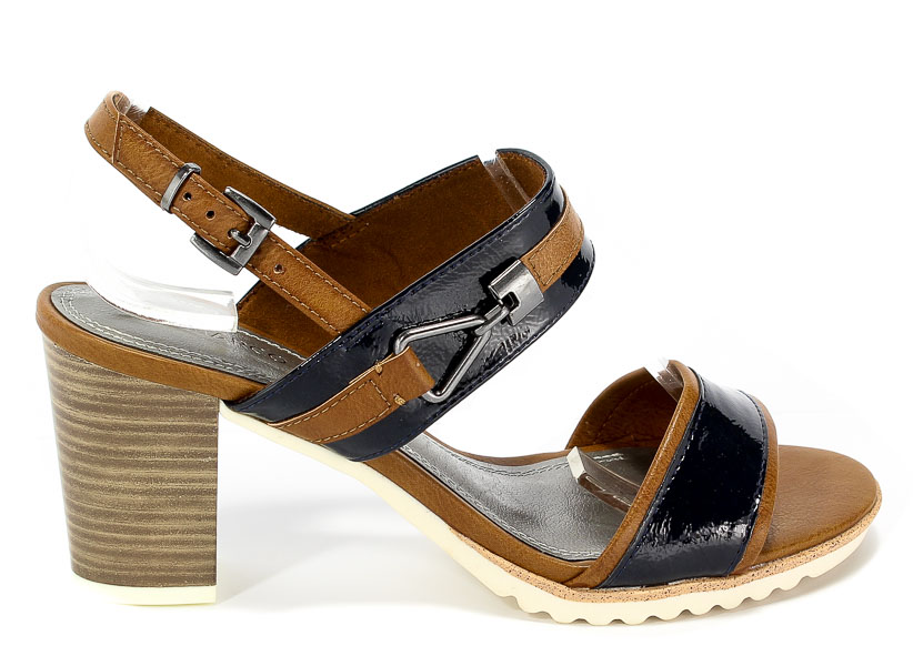 Sandały Marco Tozzi 2-28704-20 847 Navy Pat.Comb