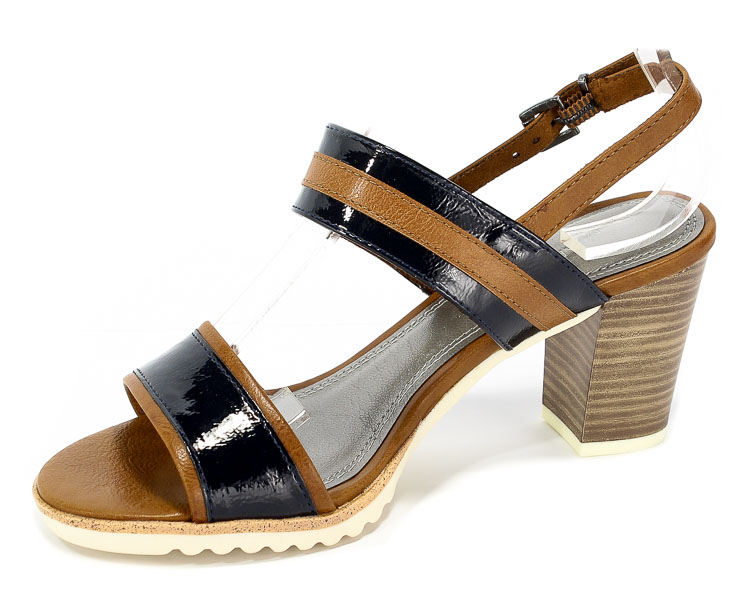 Sandały Marco Tozzi 2-28704-20 847 Navy Pat.Comb