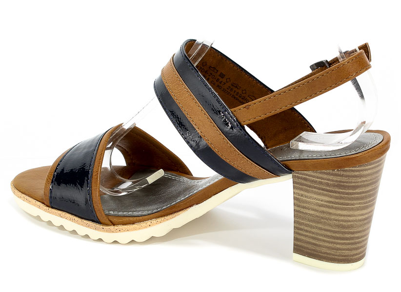 Sandały Marco Tozzi 2-28704-20 847 Navy Pat.Comb