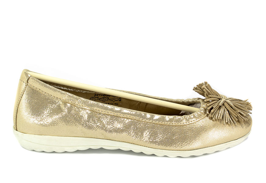 Baleriny Caprice 9-22116-20 409 Beige Glitter