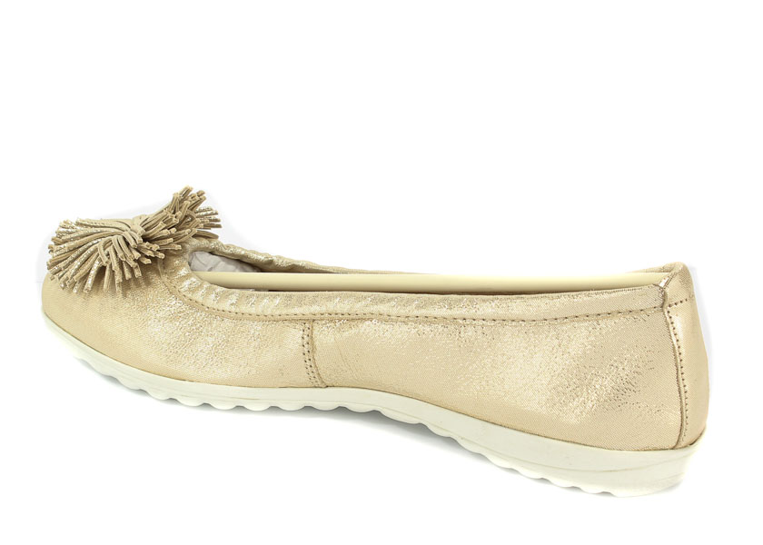 Baleriny Caprice 9-22116-20 409 Beige Glitter